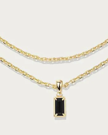 Stevie Double Chain Necklace in Gold | Gold