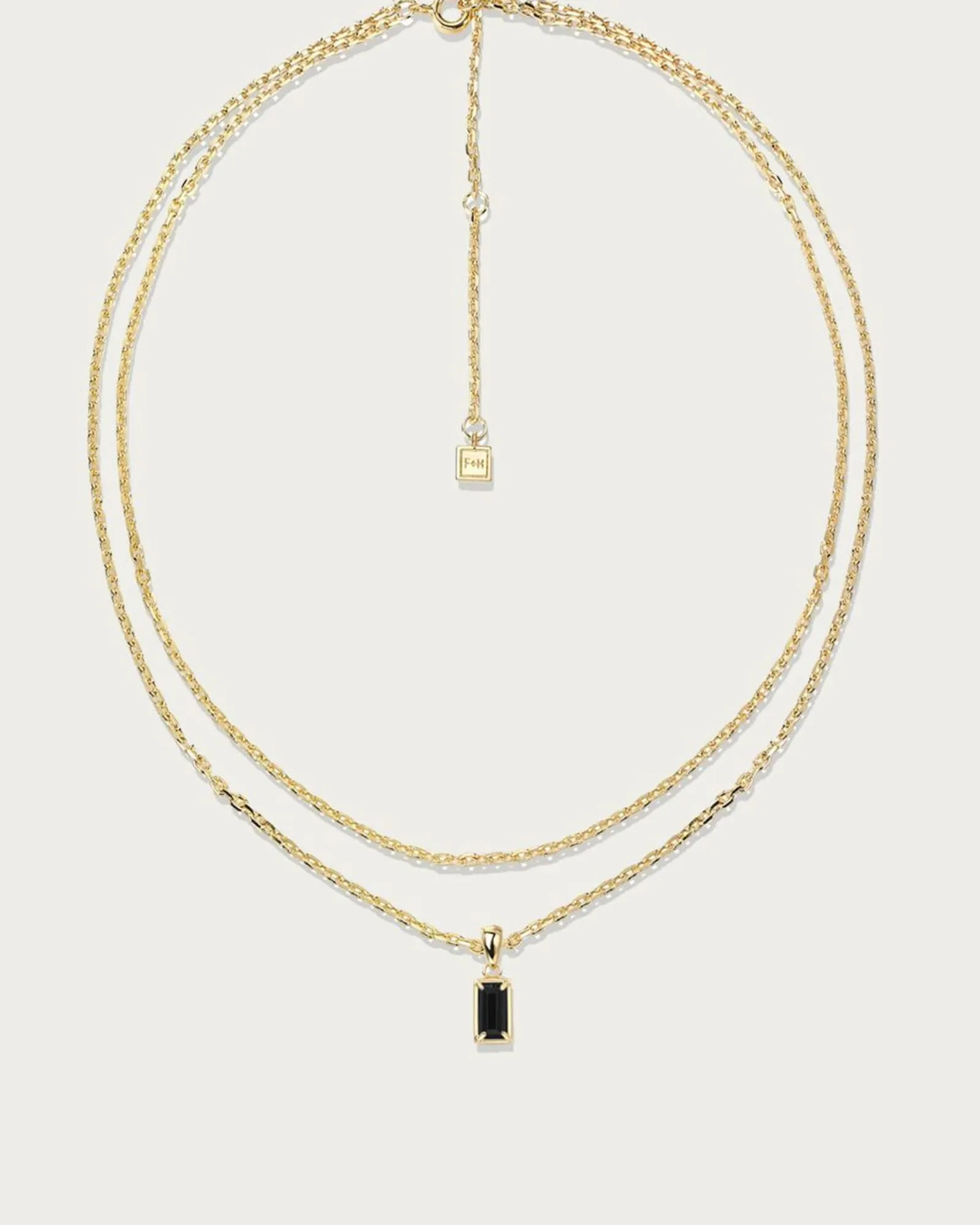 Stevie Double Chain Necklace in Gold | Gold