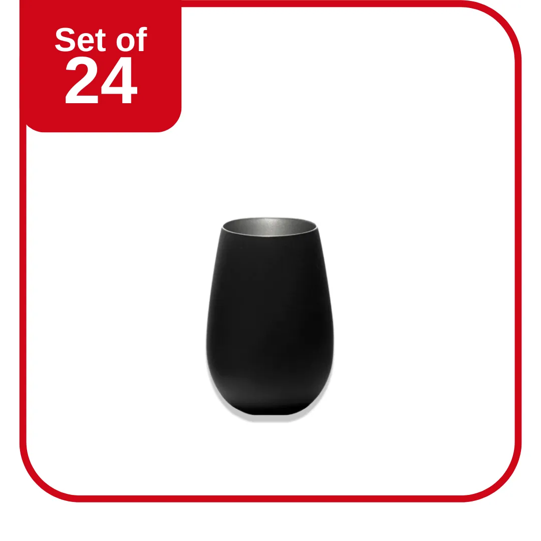 STOLZLE OLYMPIC TUMBLER 465ml MATT BLACK/SILVER