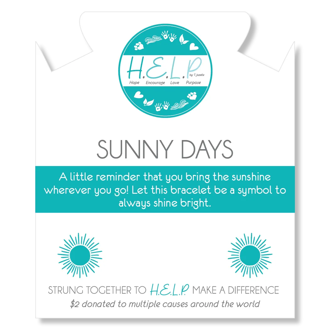 Sunny Days Charm with Blue Opal Jade Charity Bracelet