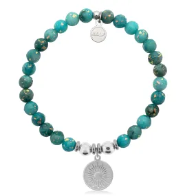 Sunny Days Charm with Blue Opal Jade Charity Bracelet