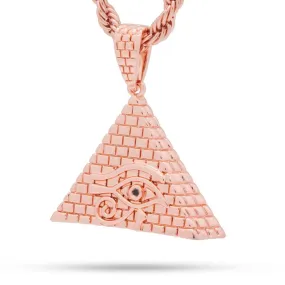 The Rose Gold All-Seeing Eye Pyramid Necklace