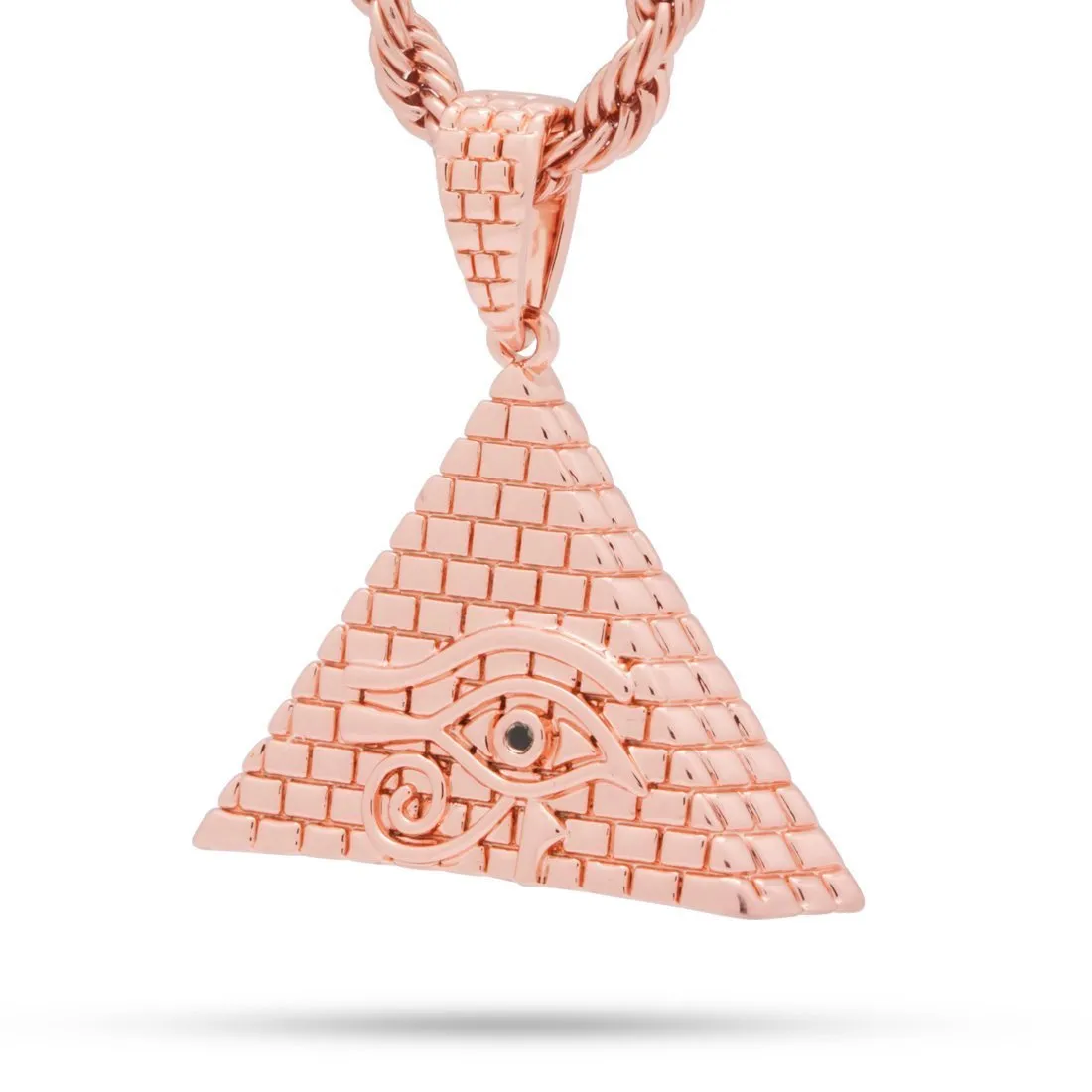 The Rose Gold All-Seeing Eye Pyramid Necklace