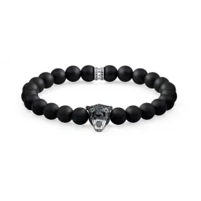 Thomas Sabo Black Cat Onyx Beaded Bracelet A1776-528-11