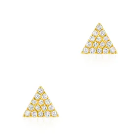 Triangle Pave Post Earrings