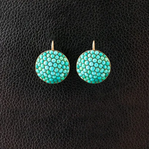 Turquoise Bead Estate Earrings