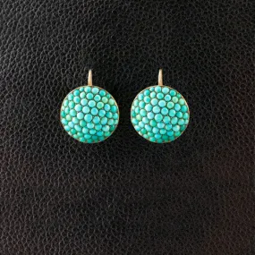 Turquoise Bead Estate Earrings