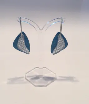 Turquoise Triangle Shield Earrings
