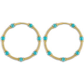 Turquoise Zeno Hoop Earrings