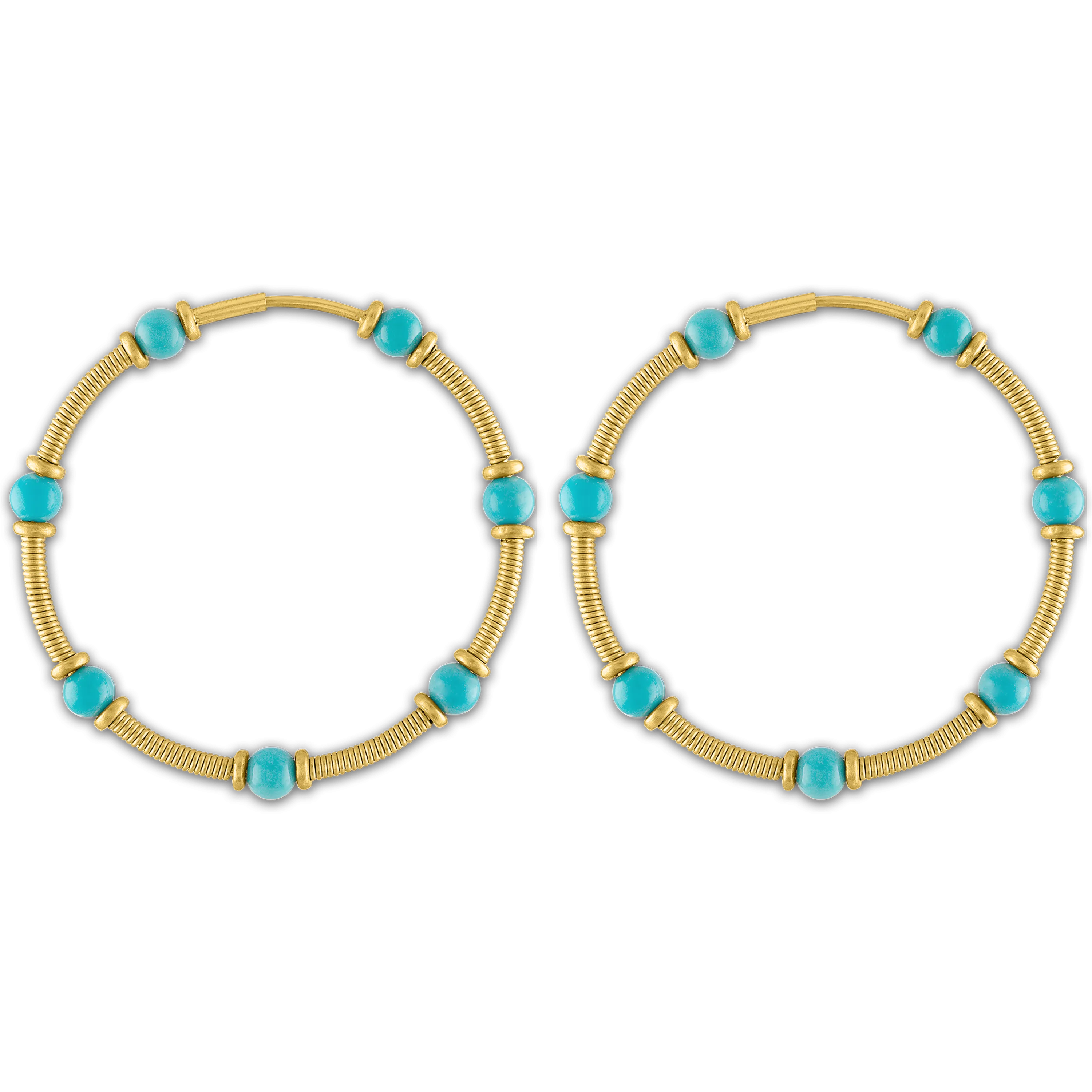 Turquoise Zeno Hoop Earrings