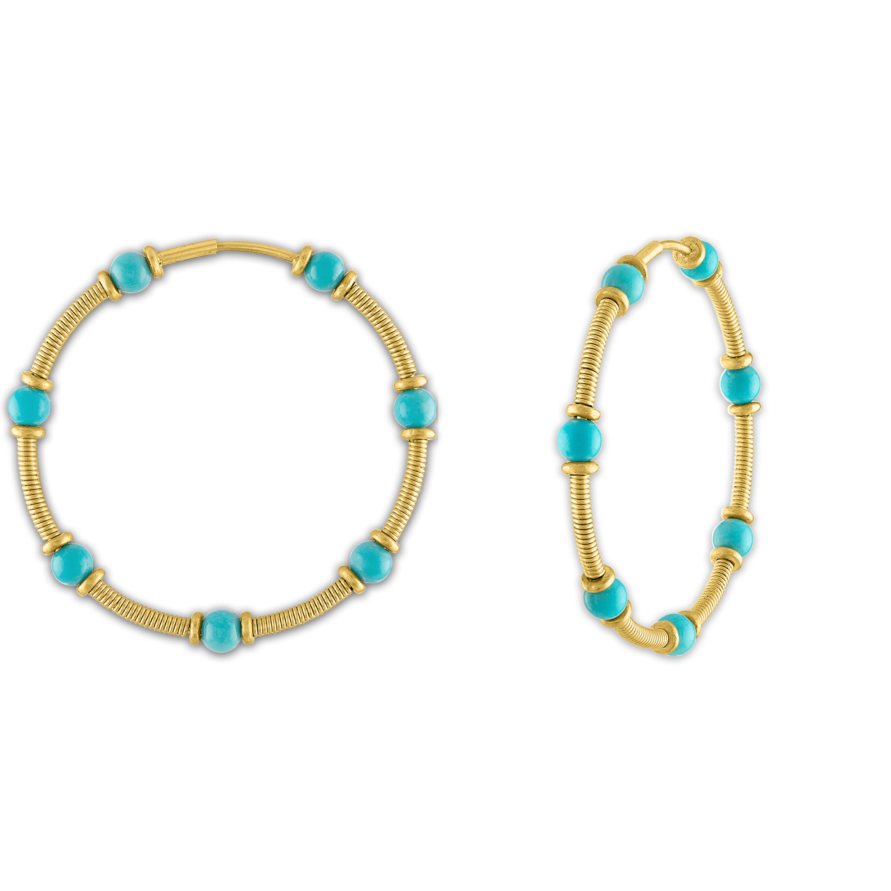 Turquoise Zeno Hoop Earrings