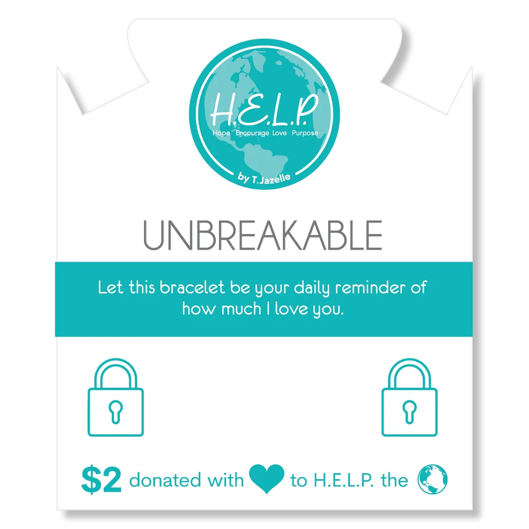 Unbreakable Charm with Blue Opal Jade Charity Bracelet