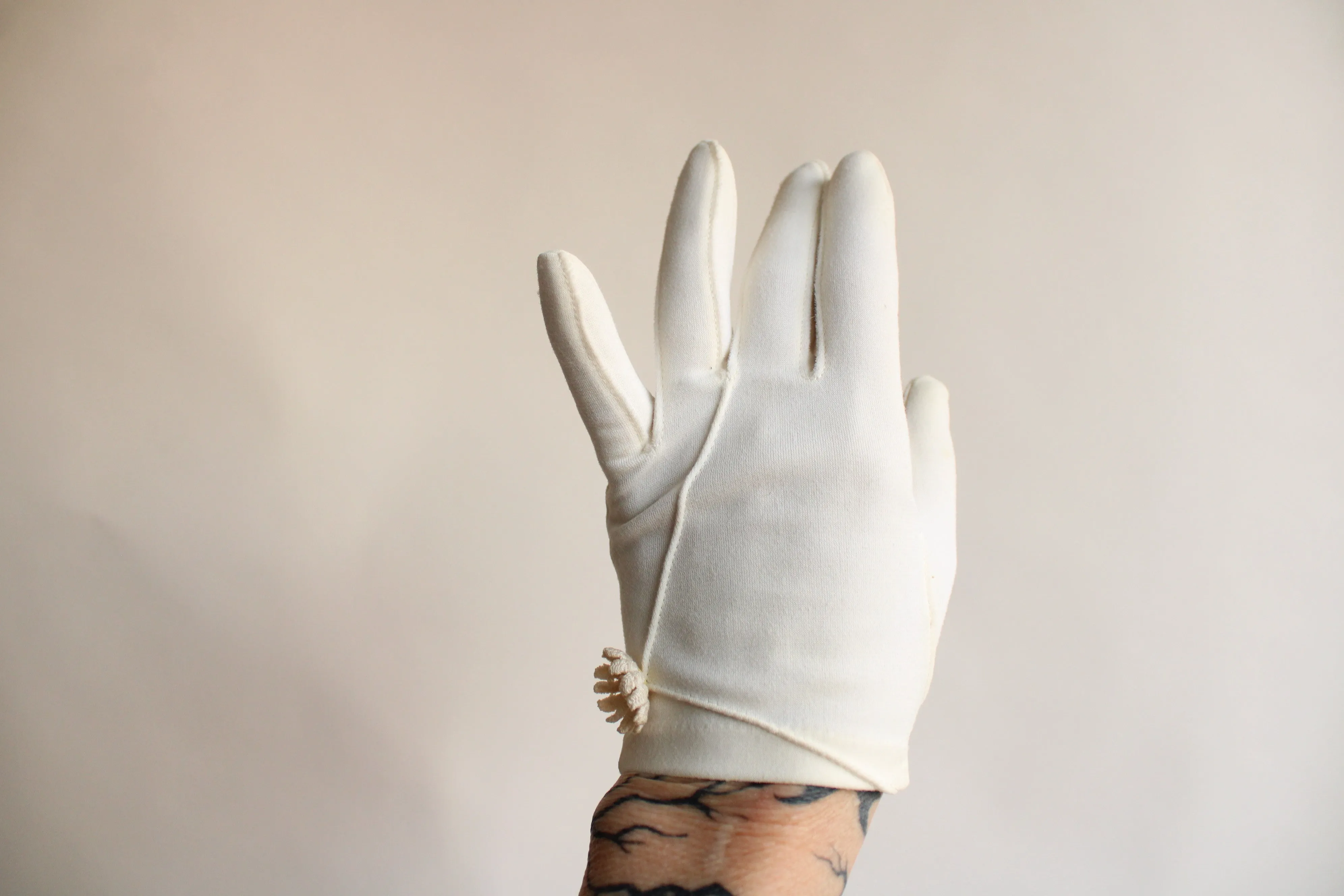 Vintage 1950s 1960s Gloves with Daisies