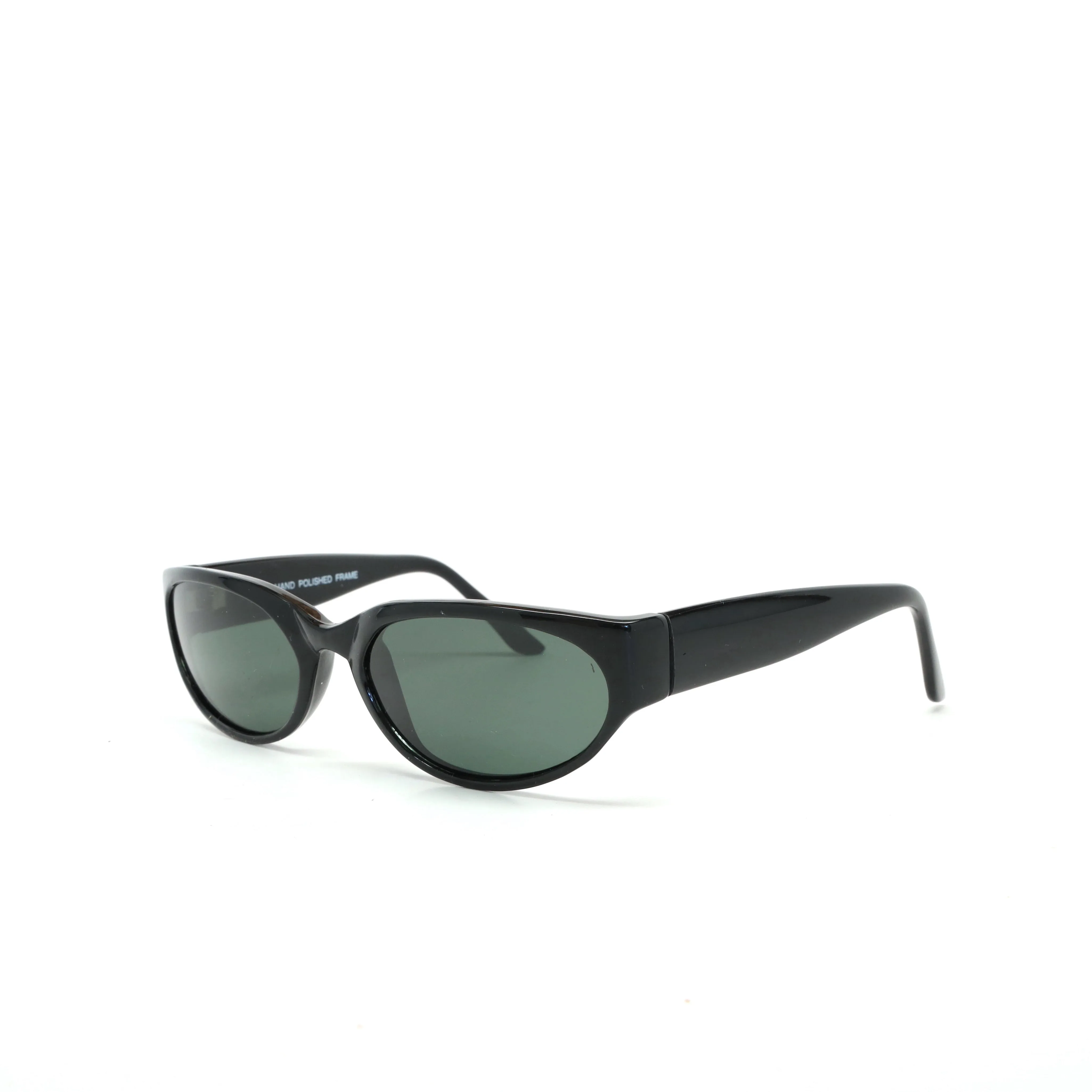 Vintage Standard Size Red Circular Frame Sunglasses - Black
