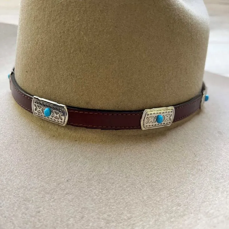 Western Leather Hat Band - El Cielo