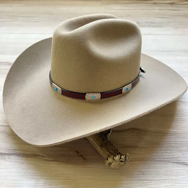 Western Leather Hat Band - El Cielo