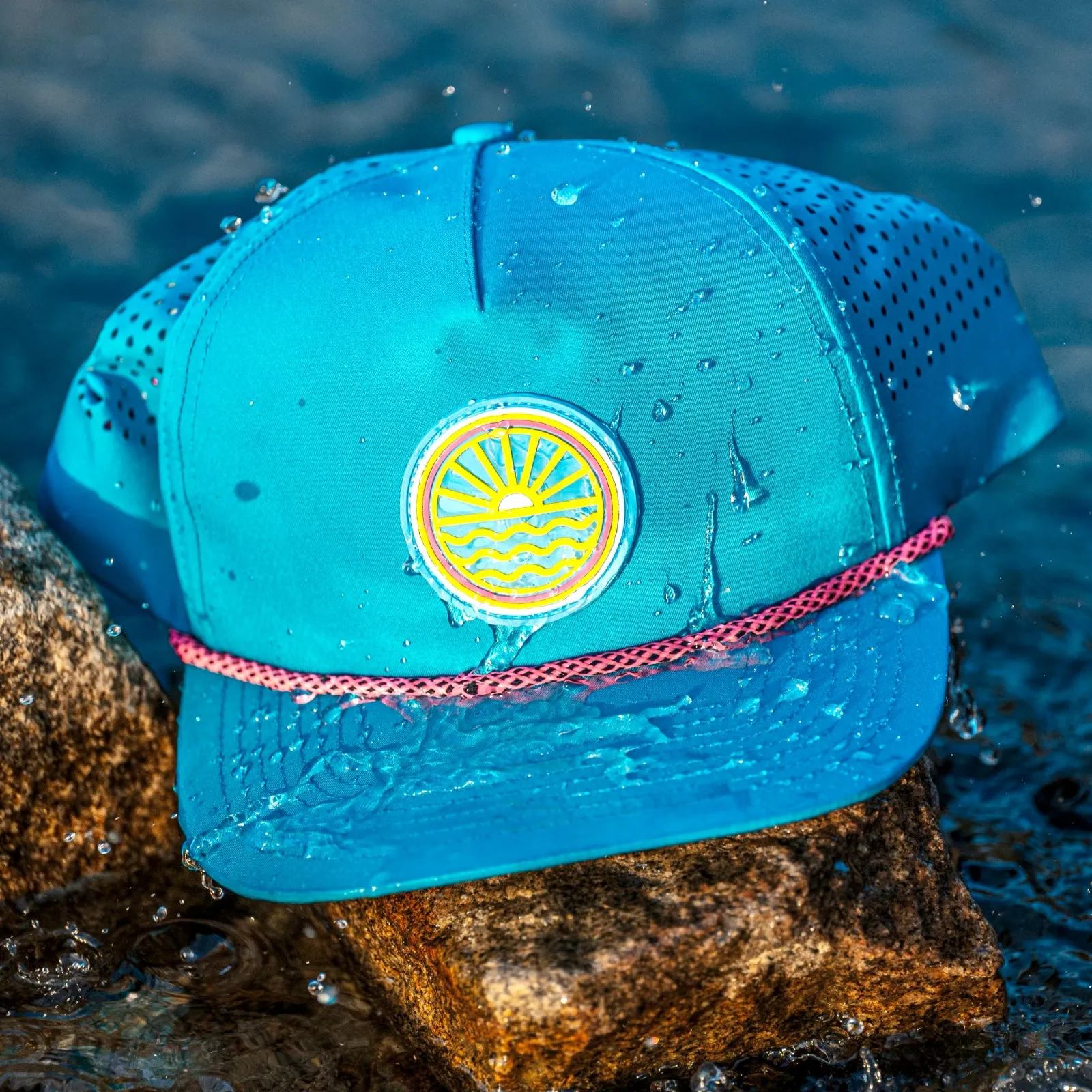 YOUTH 80s Sun Wave Waterproof Hat - Coral