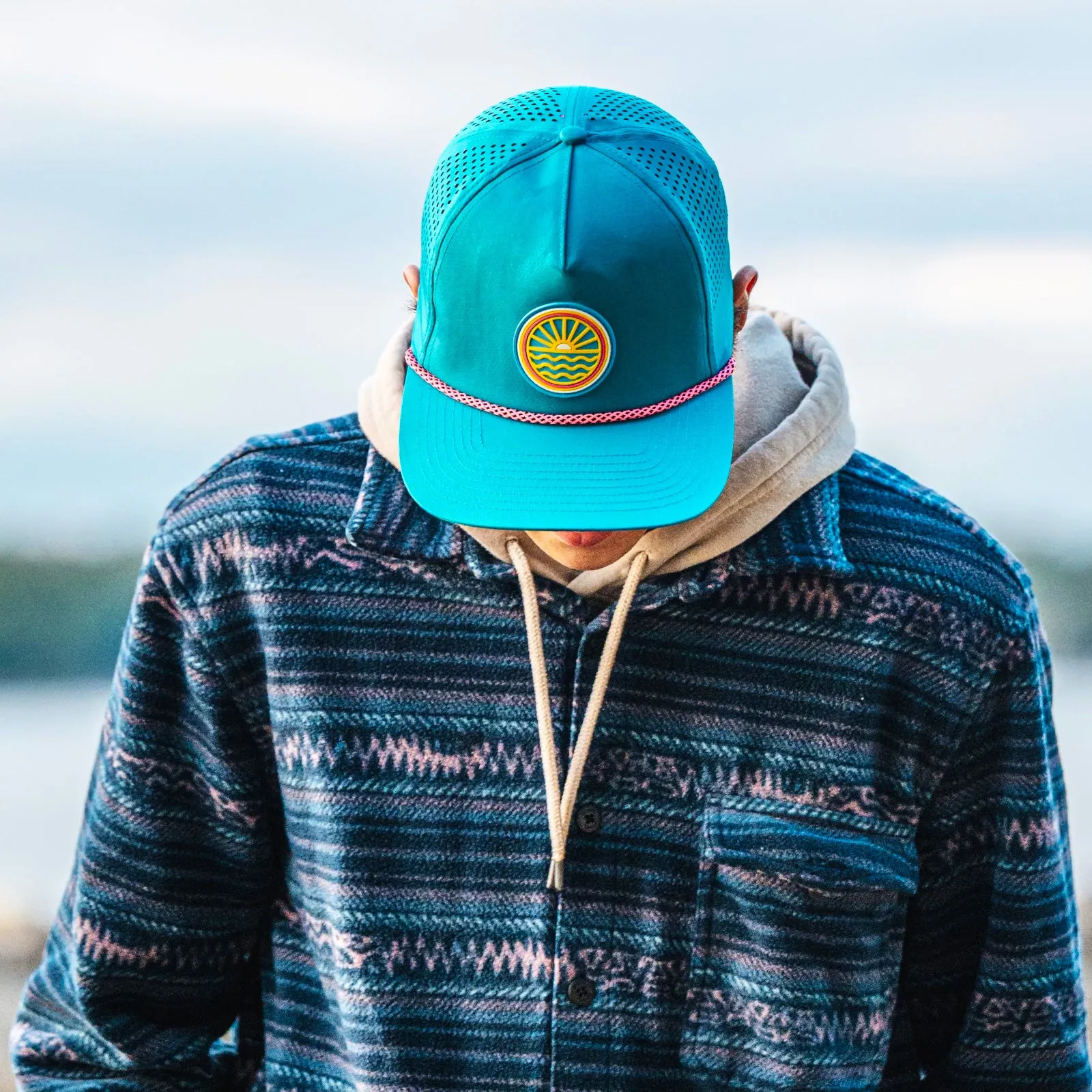 YOUTH 80s Sun Wave Waterproof Hat - Coral